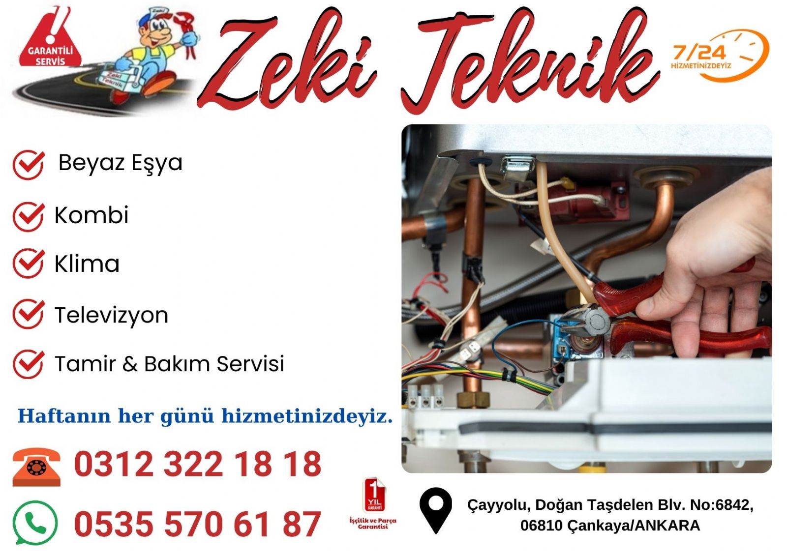 Çayyolu Kombi Bakımı Petek Temizleme